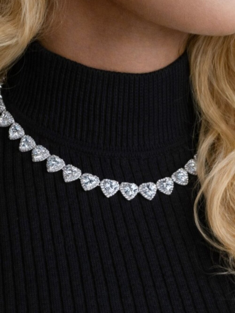 Icy heart necklace 16inch